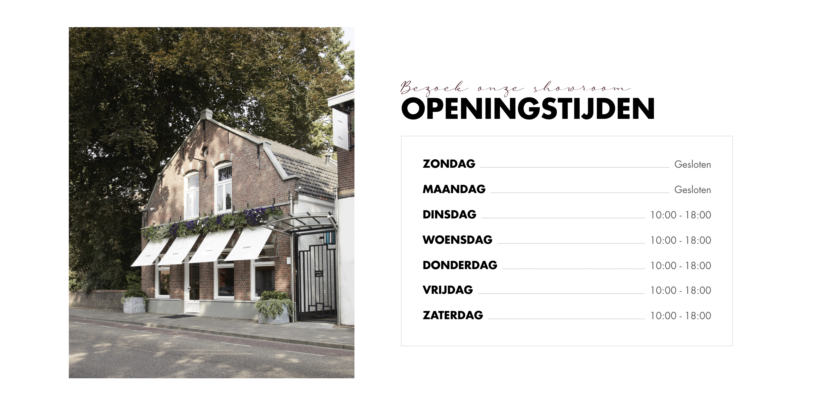Openingstijden bloemex